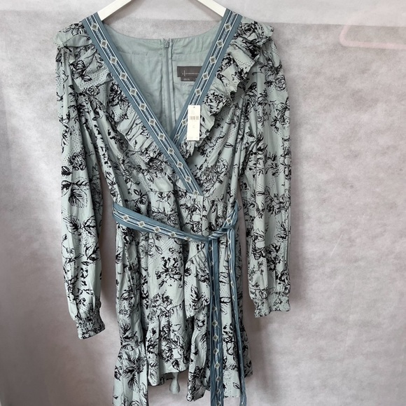 ANTHROPOLOGIE Ruffled Wrap Mini Dress XL - Picture 8 of 14